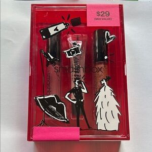 Smashbox Lip Gloss Trio in Red and Black Packaging